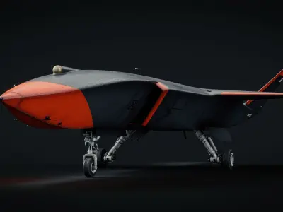 MQ-28 Ghost Bat Game Ready Drone Low-poly 3D model