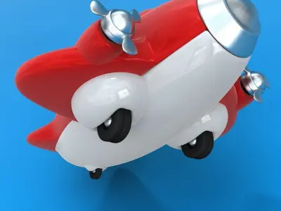 Toy airplane 3D model 5