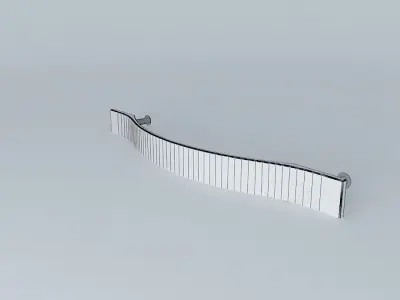 handle curved wall shelf Free 3D model