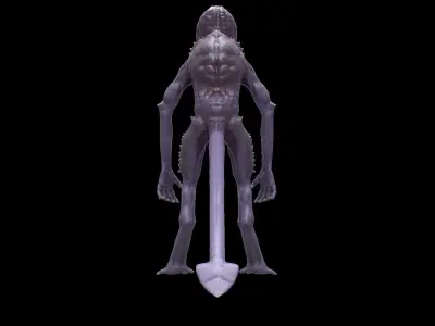 Alien Monster Low-poly 3D model