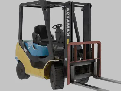 Forklift High poly kamatsa 3D model