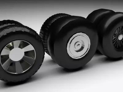 Car Tires Set 3D model