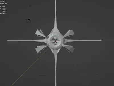 Sci-fi Spaceship 3D model purchase