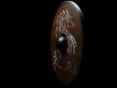 Viking Shield PBR Low-poly 3D model purchase