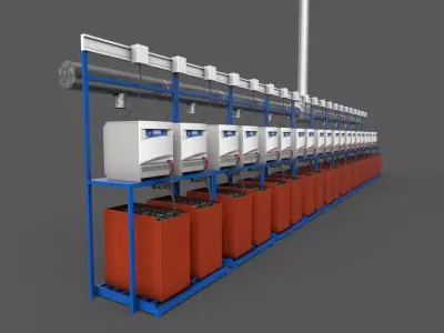 Battery Bay Module Game Ready Low-poly 3D model