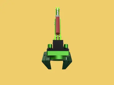LINK HYDRAULIC THUMB KNUCKLE BOOM ARM CRANE LIFTING ATTACHMENT 3D model
