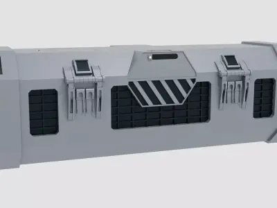 Kyber Crystal Container Imperial Color Scheme Low-poly 3D model