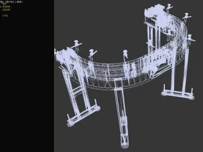 Plastic chain conveyor 3D model