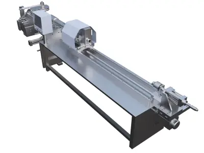 Steel pipe bending machine 3D model