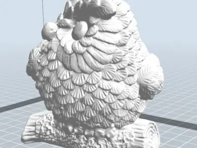 owl wooden  Free 3D print model