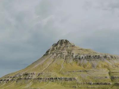 Massive Icelandic Mountain - 3D PBR Model 3D model