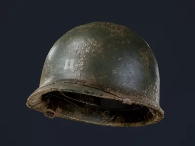 WW2 American Soldier Military Helmet Game Ready Low-poly 3D model order