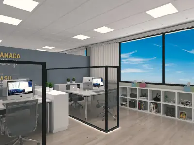 Office Space Interior 3D model