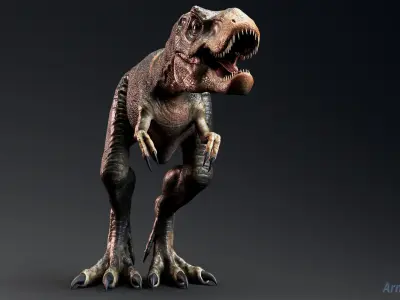 Dinosaur Baby Tyrannosaurus Rex - UNREAL ENGINE PROJECT Low-poly 3D model