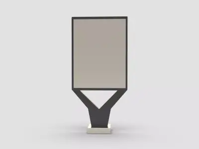 Style advertisement close to a urban street in city 3D model