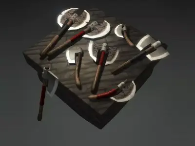 Simple Axes Low-poly 3D model