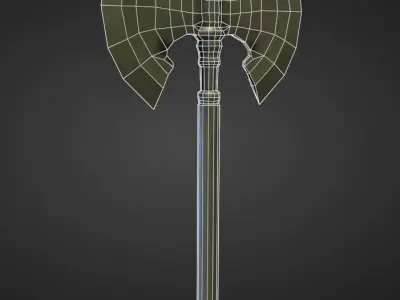 AXE3 high and low poly Low-poly 3D model
