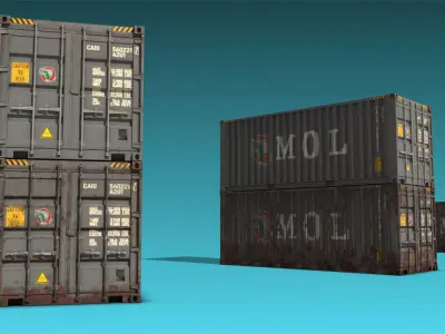 Shipping Container 12 Low-poly 3D model