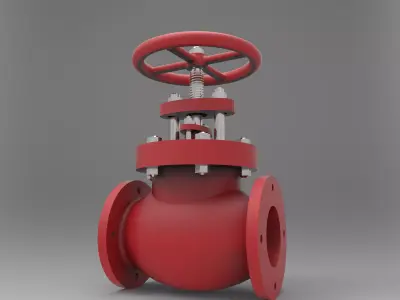 stop valve 3D model purchase