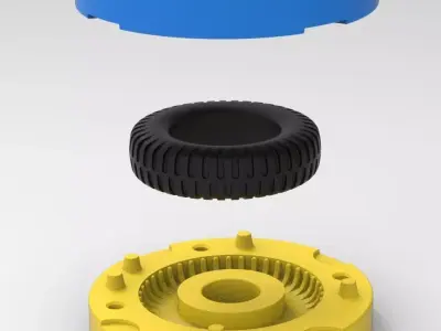 Mold for military tire 1 Scale 1 to 10 and 1 to 14 and 1 to 25 3D print model purchase