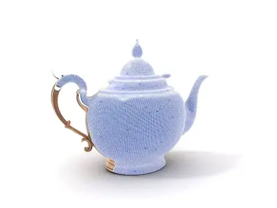 Ornate Bronze Teapot model pack Low-poly 3D model