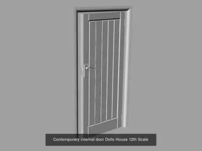 Dolls House Contemporary internal door 12th Scale 3D print model 3D Model Pack