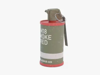 Smoke Grenade Low-poly 3D model 6