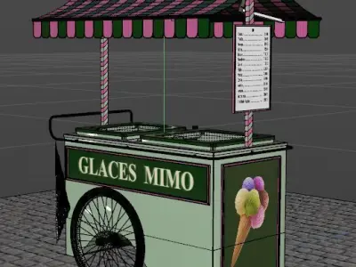 Mimo Ice Cream Scooter Free 3D model