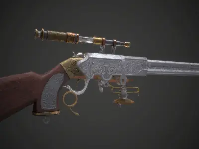 Shield Gunner Low-poly 3D model