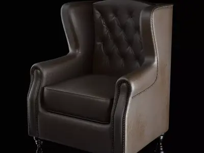 Leather Chair Free low-poly 3D model