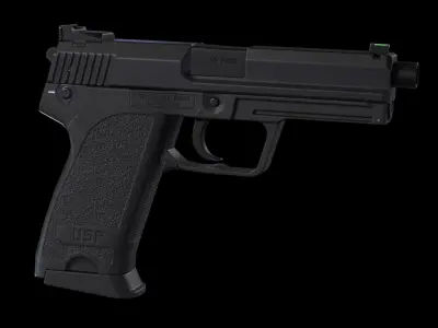 HK USP Game-Rady asset Low-poly 3D model