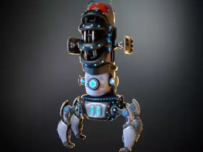 Sci-fi drone 02 Low-poly 3D model purchase