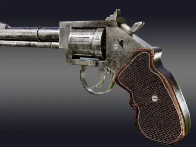 Webley Revolver Pistol 3D model