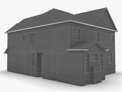 Cottage House 07  Low-poly 3D model