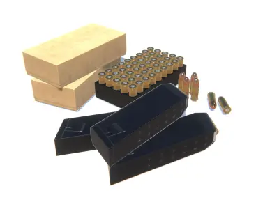 9mm Ammo Pack Low-poly 3D model purchase