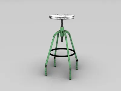 Industrial Stool 3D model