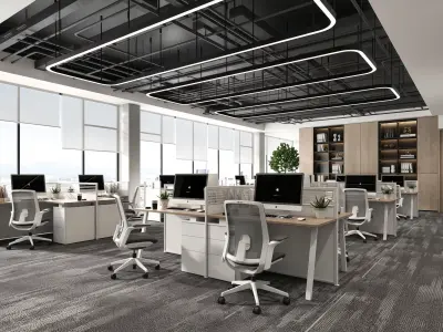 Modern office space 3D model buy