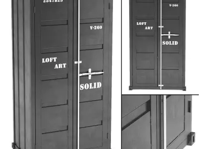 Sea Container Wardrobe 3D model