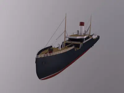 Watercraft britannia steamship 3D model