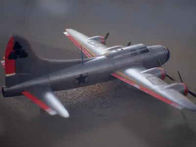 Old Plane Low-poly 3D model