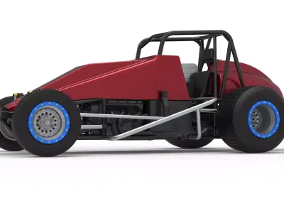 Vintage Dirt Silver Crown Car Scale 1 to 25 3D print model