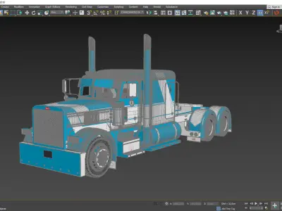 Peterbilt - 389 - EXHD - Blue 3D model