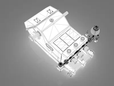 Mud Pumps Low-poly 3D model