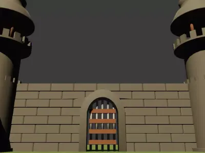 Low-poly Simple Castle Low-poly 3D model