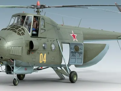 Mil Mi-4 3D model purchase