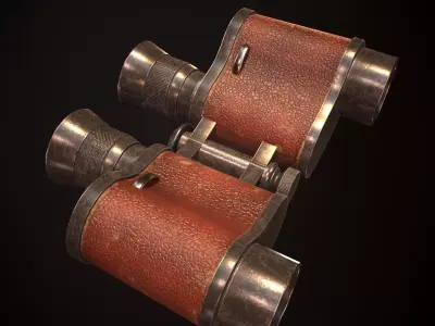 Old Binoculars Low-poly 3D model purchase