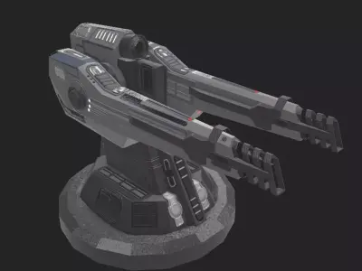 Sci-Fi Turret  Low-poly 3D model buy