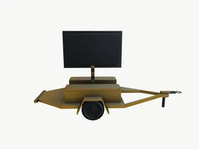 Portable Sign Trailer 3D model
