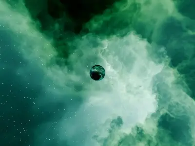 Viridian Leviathan Nebula 16k HDRI seamless 3D model