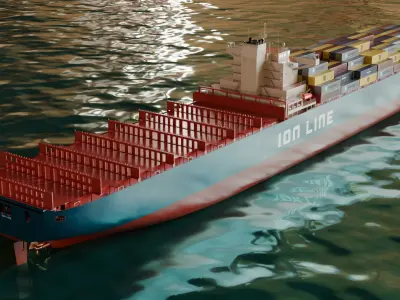 Ionline container ship 3D model